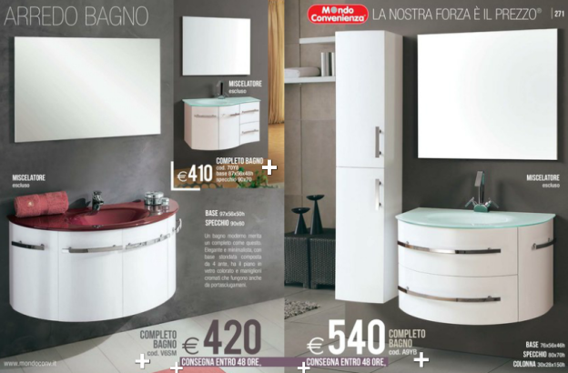 Catalogo bagni Mondo Convenienza 2014